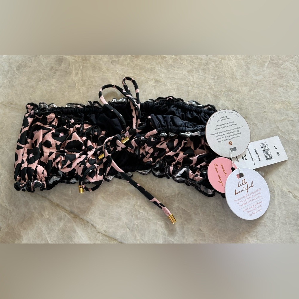 New. Pilyq Nala Remi Ruched Bandeau Top. Retails $80‎ - Picture 8 of 9